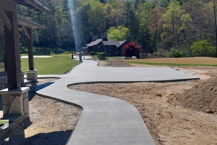 concrete walkway concrete walkway